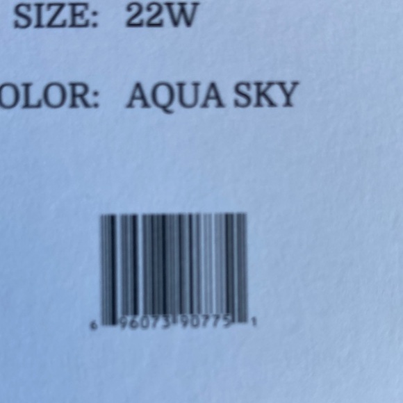 Zac & Rachel midrise wide crop pant with stretch aqua 22W - Picture 11 of 17